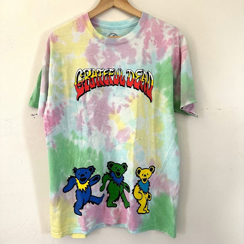 Grateful Dead Tie Dye Colorful Short Sleeve Shirt Size‎ Medium / Large Band Tee